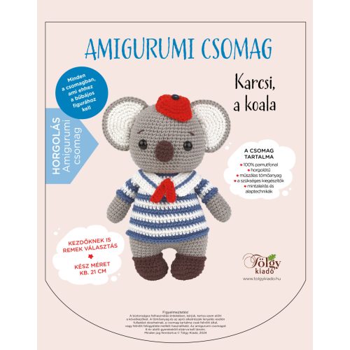 Amigurumi csomag – KARCSI, a koala