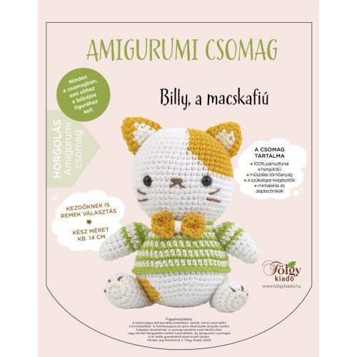 Amigurumi csomag – BILLY, a macskafiú