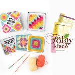 50 horgolt négyzet kártyákon