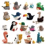 Színpompás horgolt madarak